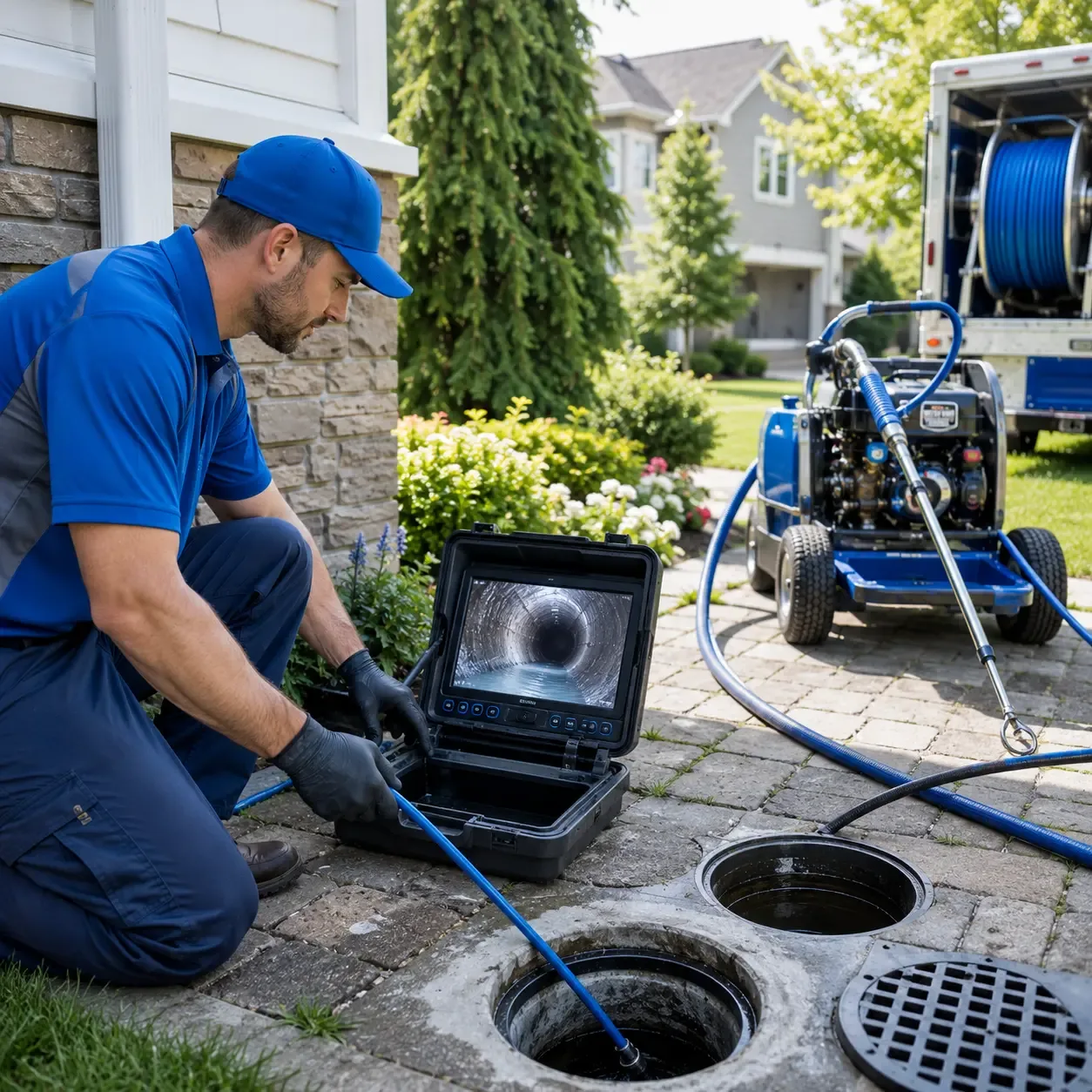 Outdoor drain cleaning professionals serving Lewisville, IN